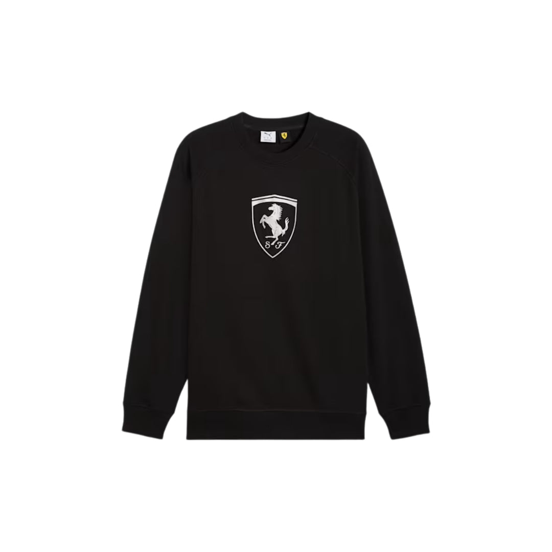 2025 Scuderia Ferrari HP F1™  Men’s Tonal Shield Crew Sweatshirt - Black/Red