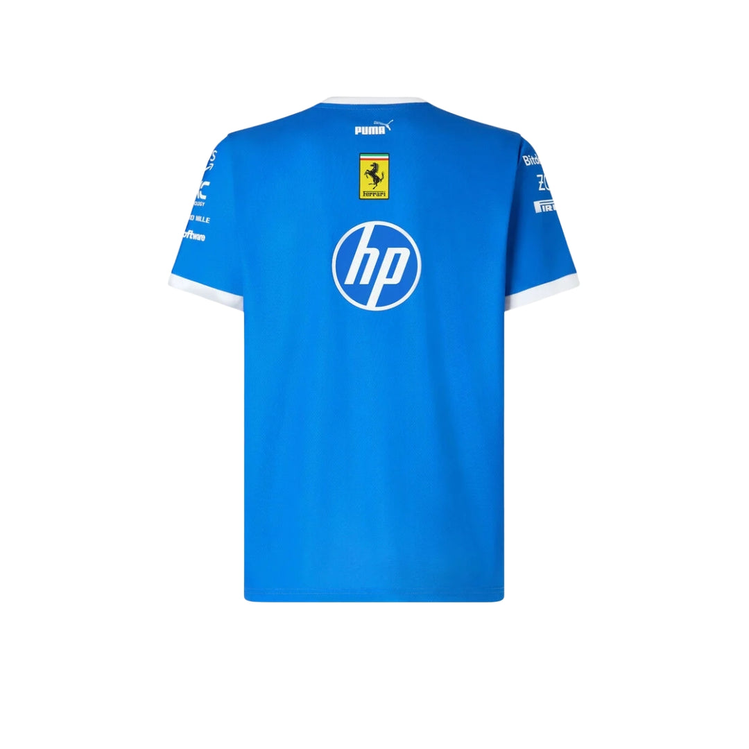 2025 Scuderia Ferrari  HP F1™ Team Monza GP Men's T-shirt - Steer Blue