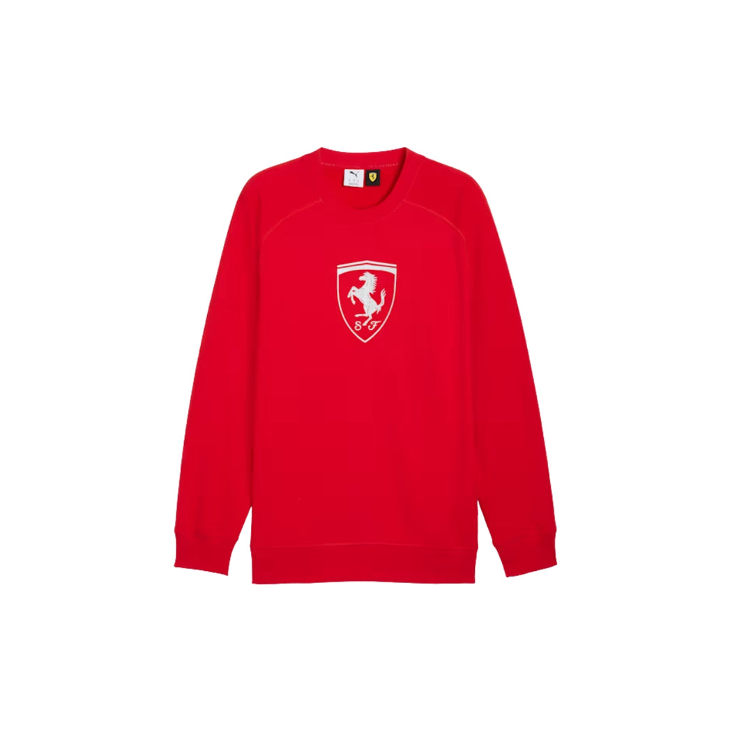 2025 Scuderia Ferrari HP F1™  Men’s Tonal Shield Crew Sweatshirt - Black/Red