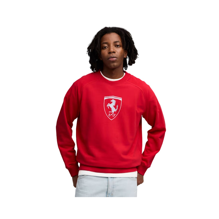 2025 Scuderia Ferrari HP F1™  Men’s Tonal Shield Crew Sweatshirt - Black/Red