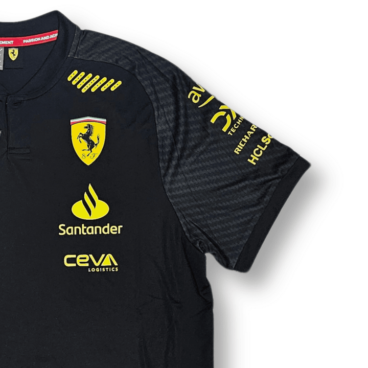 2024 Scuderia Ferrari Charles Leclerc Personally Signed Monza GP T-shirt - Black