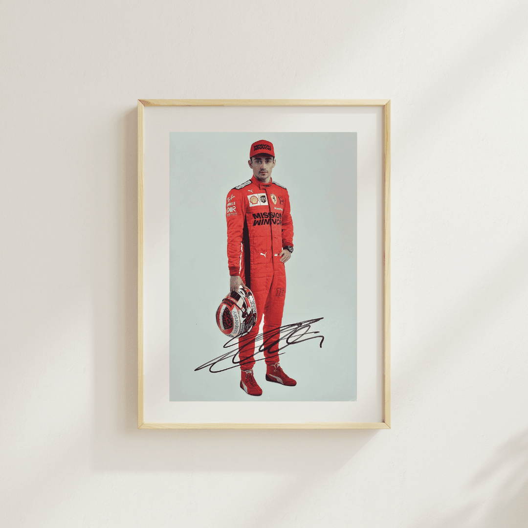 Scuderia Ferrari SF MW Personally Signed Driver Card Charles Leclerc F1 Photo 