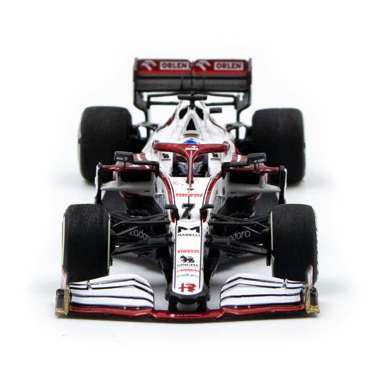 Alfa Romeo Orlen 1:18 scale C41 Kimi Raikkonen 2021 Abu Dhabi GP Final –  FANABOX™