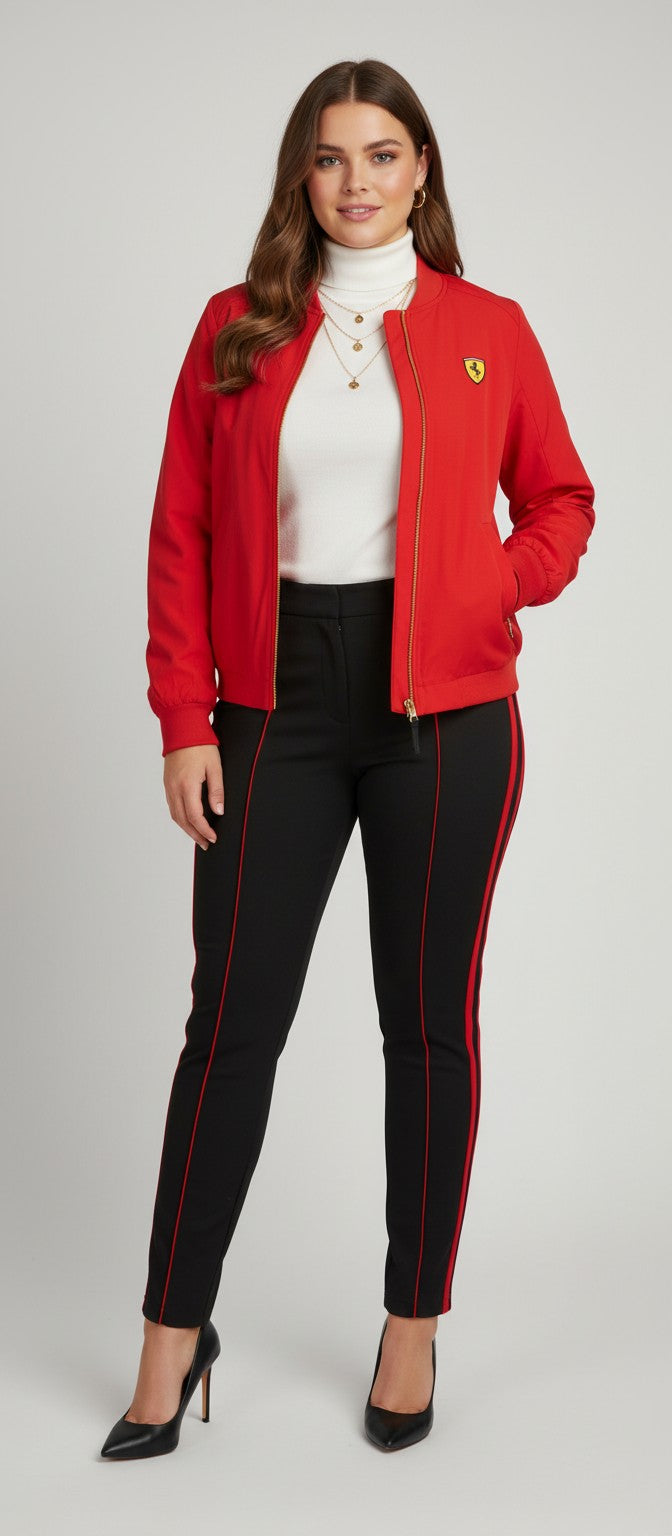 Scuderia Ferrari F1 Team Bomber  Exclusive Jacket - Women - Red