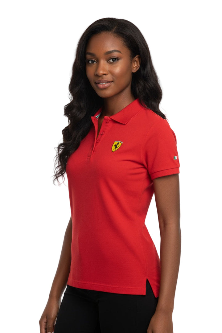 Scuderia Ferrari F1™ Team Classic Shield Women's Piqué Polo - Red