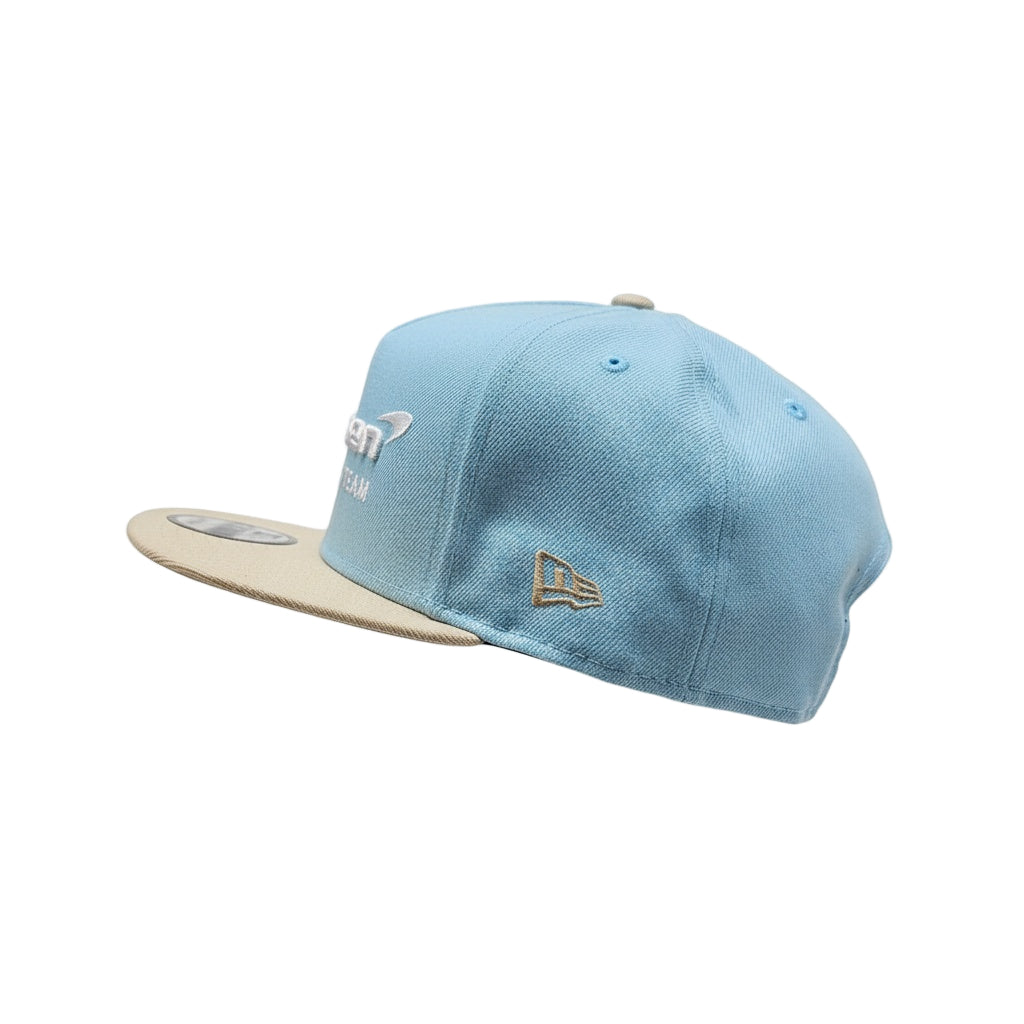 McLaren New Era Two-Tone Color Pack A-Frame 9FIFTY Snapback Men's Hat – Sky/Cream