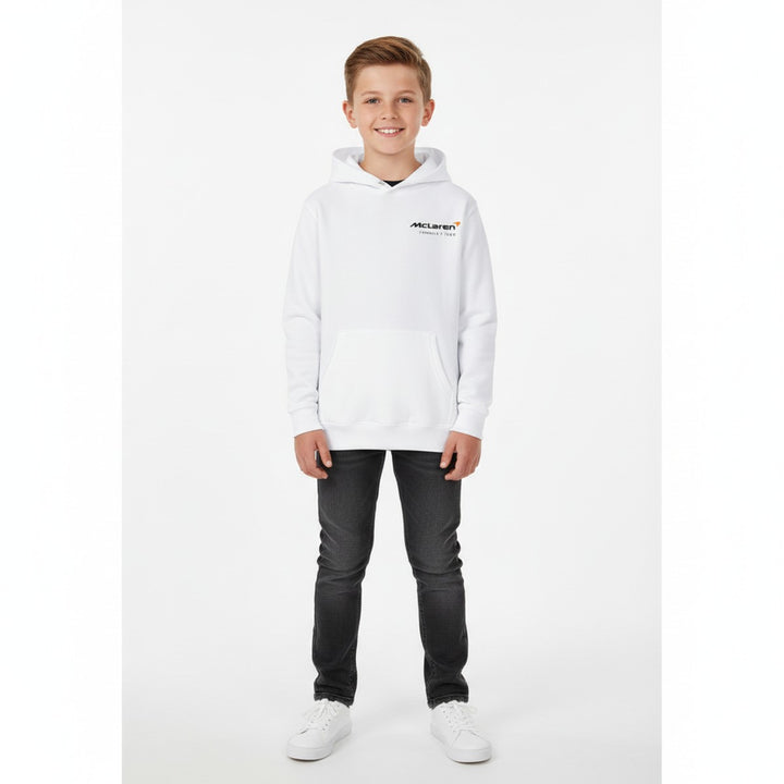 McLaren F1 Team Auto Racing Kids' Youth Unisex Boys Hoodie - White