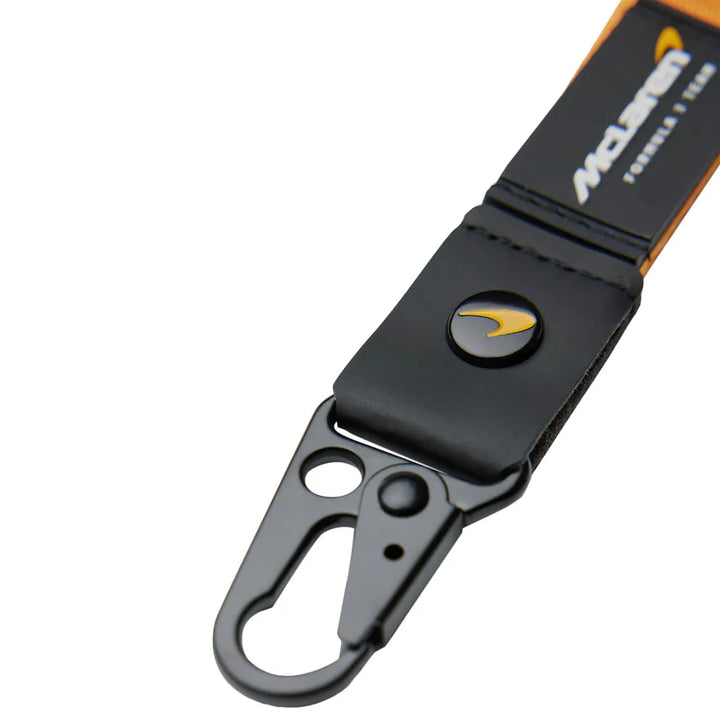 McLaren F1 Team Embossed Nylon Webbing Adult Trackside Lanyard for F1 Ticket  – Papaya Orange