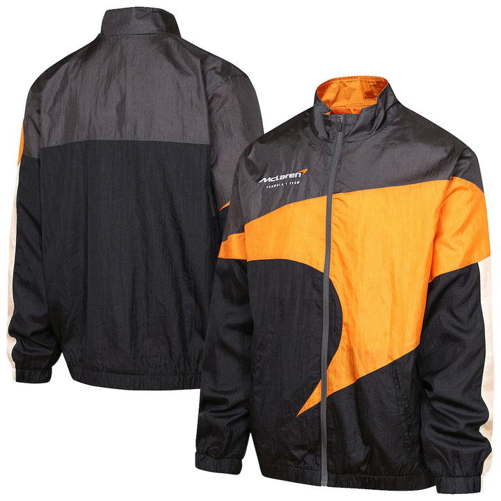 McLaren Formula 1 Team World Circuit Windbreaker Track  Men's Jacket - Papaya and Grey 