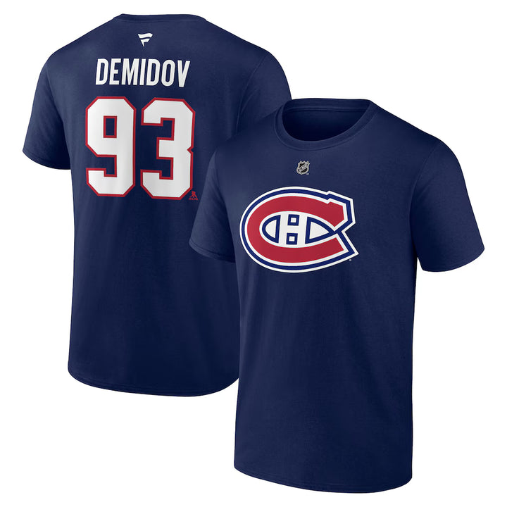 Ivan Demidov Montreal Canadiens Fanatics Authentic Stack Cotton Unisex T-Shirt - Blue 