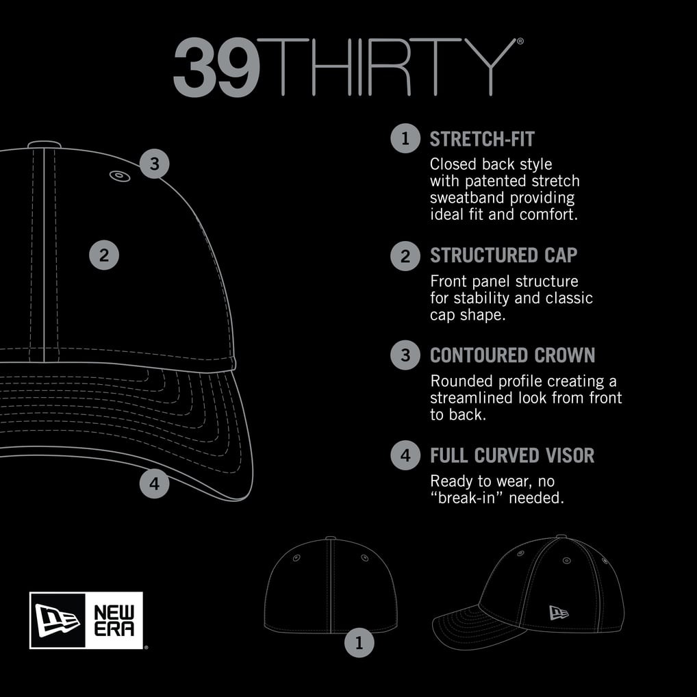 Montreal Expos MLB® 39THIRTY Classic Stretch Adults Cap - Black