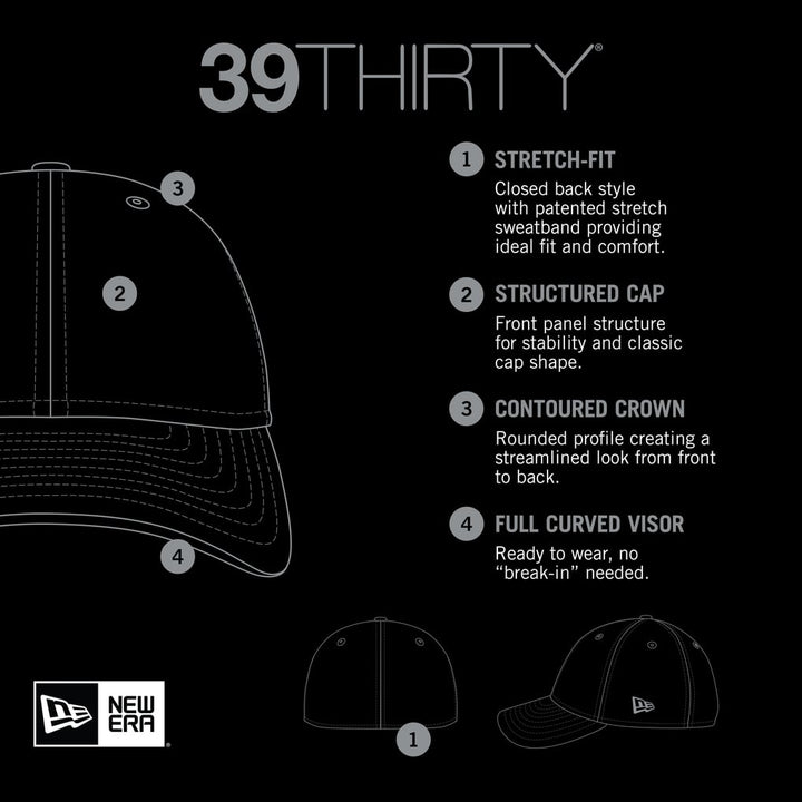 Montreal Expos MLB® 39THIRTY Classic Stretch Adults Cap - Black