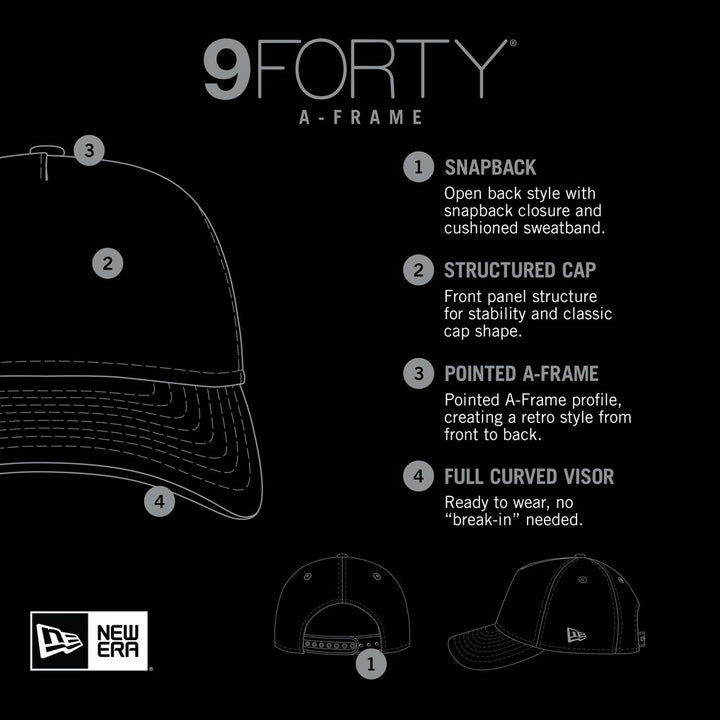 Adulte Canadiens de Montreal New Era Navy Distressed 9FORTY A-Frame Adjustable Casquette Trucker Hat