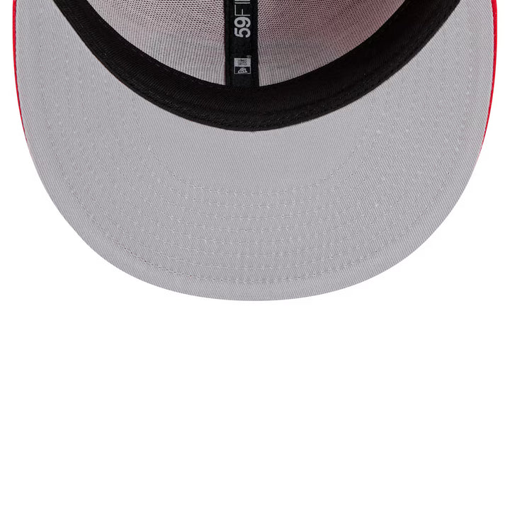 Men's Montreal Canadiens New Era Red Core 59FIFTY Fitted Flat Peak Urban Design Baseball Hat - Red