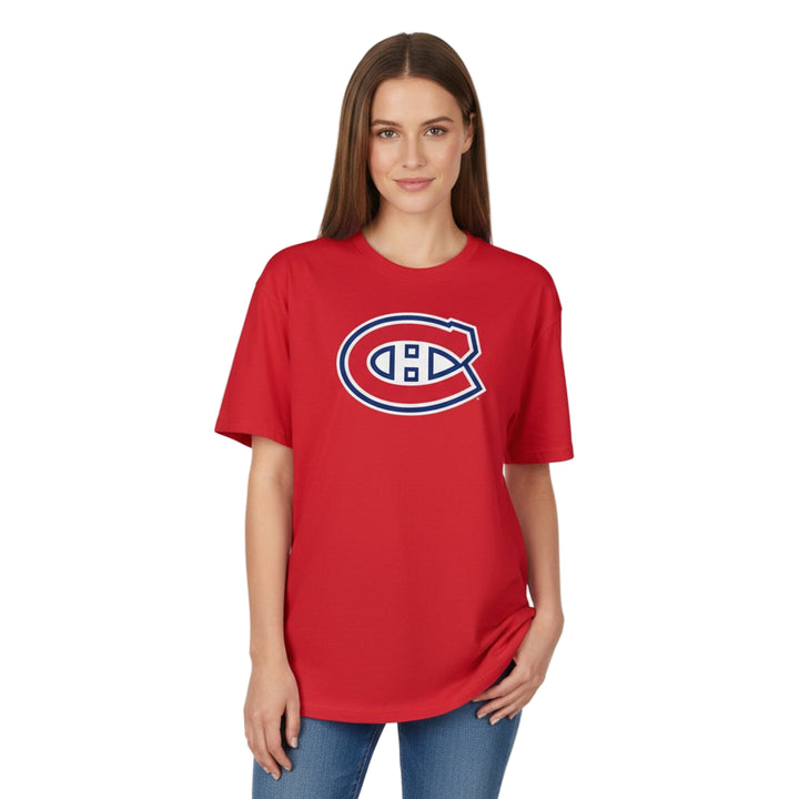 Montreal Canadiens NHL Hockey Classic Red Primary Logo Oversized Women&