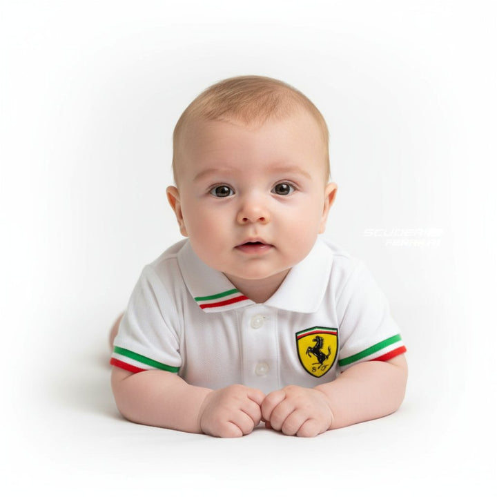 Polo bébé Scuderia Ferrari F1™ Team Piqué Kids - Blanc