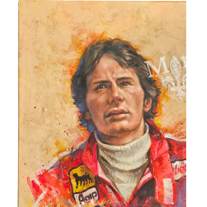 1978 Scuderia Ferrari Gilles Villeneuve Montreal GP First Victory Canvas Large Painting