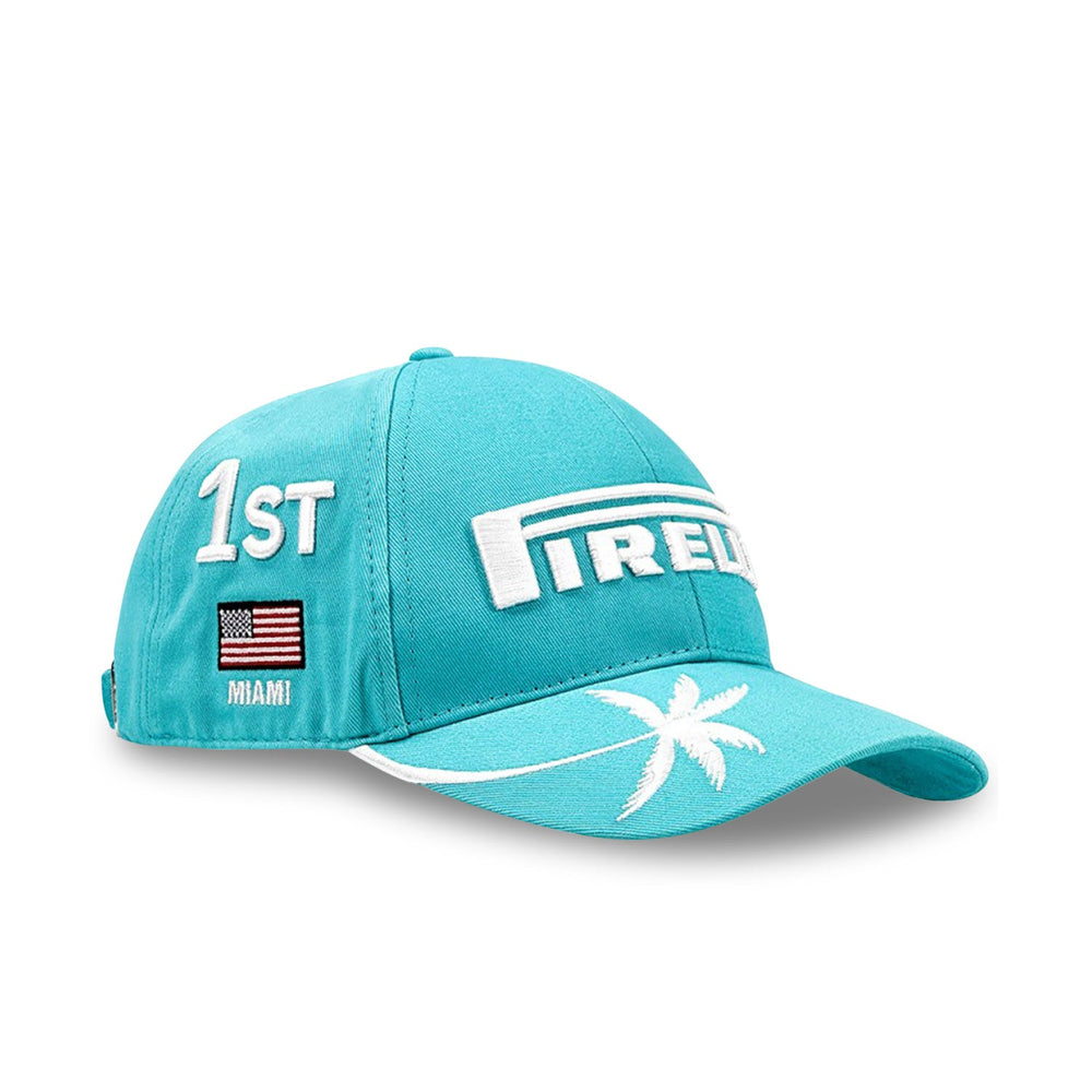 F1 Pirelli Motorsport Special Edition USA - Miami/Austin/Las Vegas Grand Prix Podium 1st Place Baseball Cap Black/Gold - Official Merchandise F1 Pirelli Motorsport Special Edition USA - Miami/Austin/Las Vegas Grand Prix Podium 1st Place Baseball Cap Black/Gold - Official Merchandise