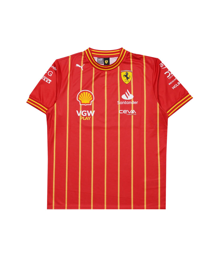 Camiseta de fútbol masculina Puma Scuderia Ferrari 2024 - Rojo quemado - Charles Leclerc/Carlos Sainz