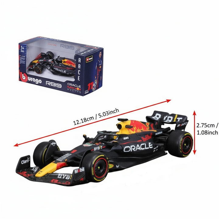 1:43 Scale Bburago Red Bull Racing RB19 Model Car with Specifications 