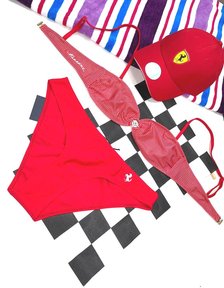 Ladies Official Scuderia Ferrari Bikini Red 