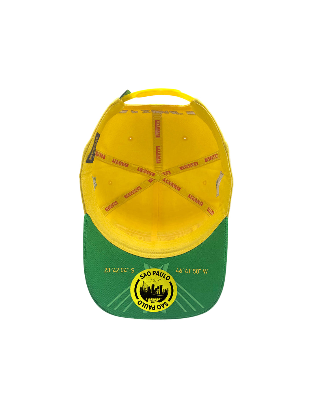 Bone Pirelli 2025 F1 Collection Limited Edition Pirelli Brazil Grand Prix "Sao Paolo" Podium Official Driver Cap - Yellow  