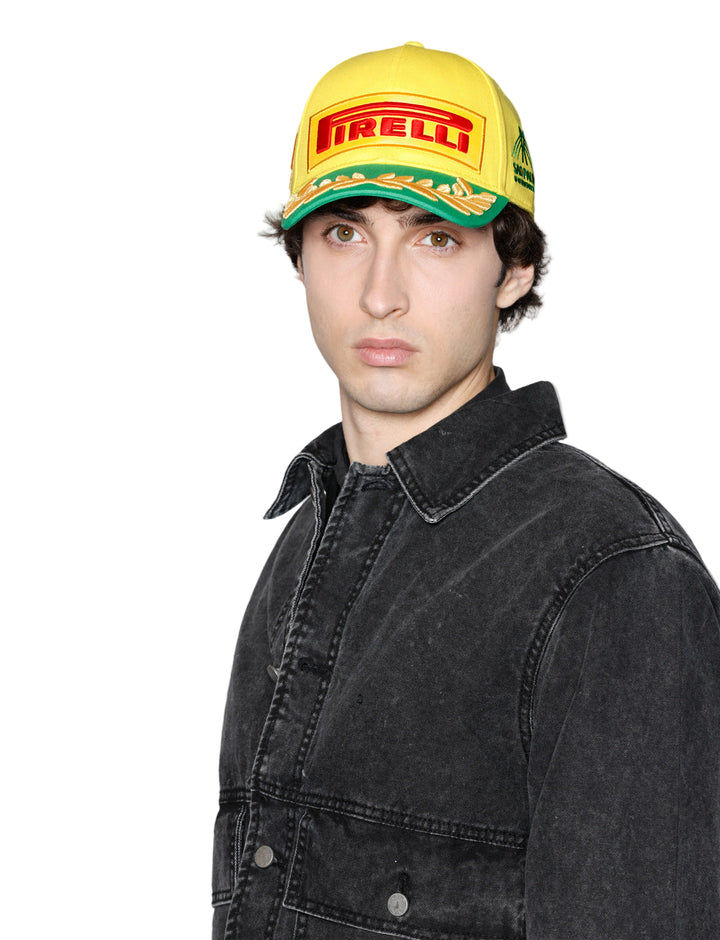 Official yellow cap Pirelli podium F1 Brazil Grand Prix 2025 — limited winner’s edition