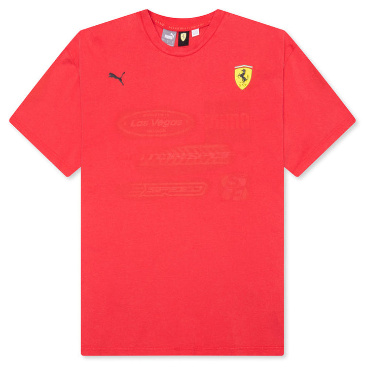 2024 Scuderia Ferrari F1 Team Race Desert Men's T-shirt - Red