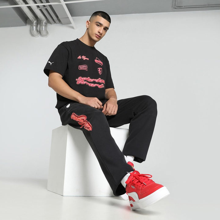 PUMA X Scuderia Ferrari Race Neon Energy Archive Men's Tee -Black