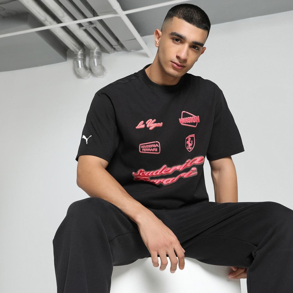 PUMA X Ferrari Race Neon Energy Archive Vegas GP Men's Tee -Black