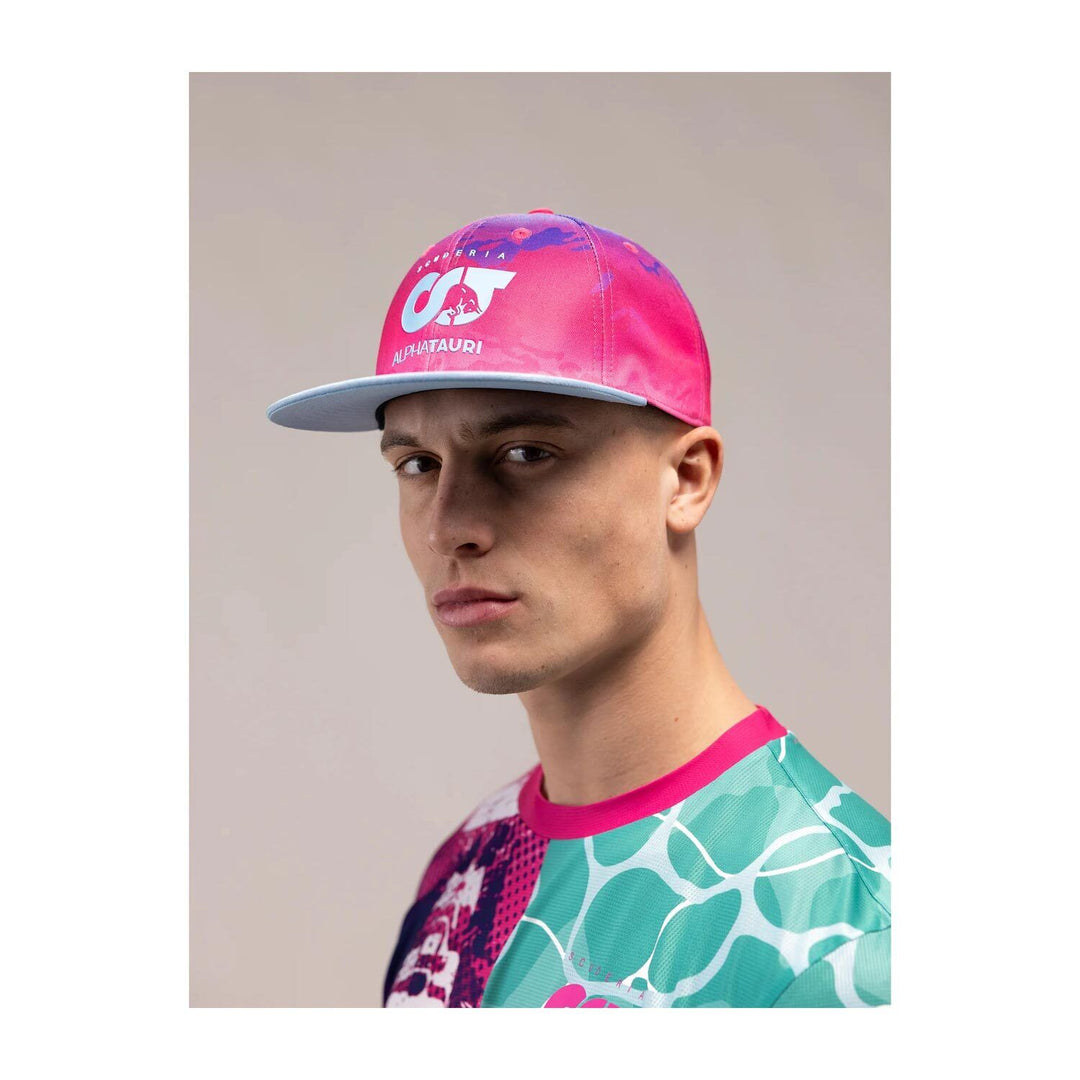AlphaTauri Formula 1 Team Miami Grand Prix Special Edition Flat Brim Cap Pink