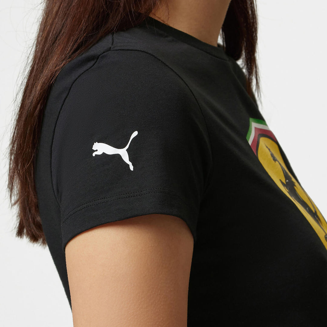 Scuderia Ferrari Puma Large Shield T-Shirt Black  Womens 