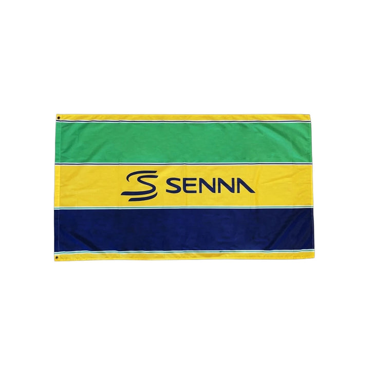 Ayrton Senna Large Flag - Navy