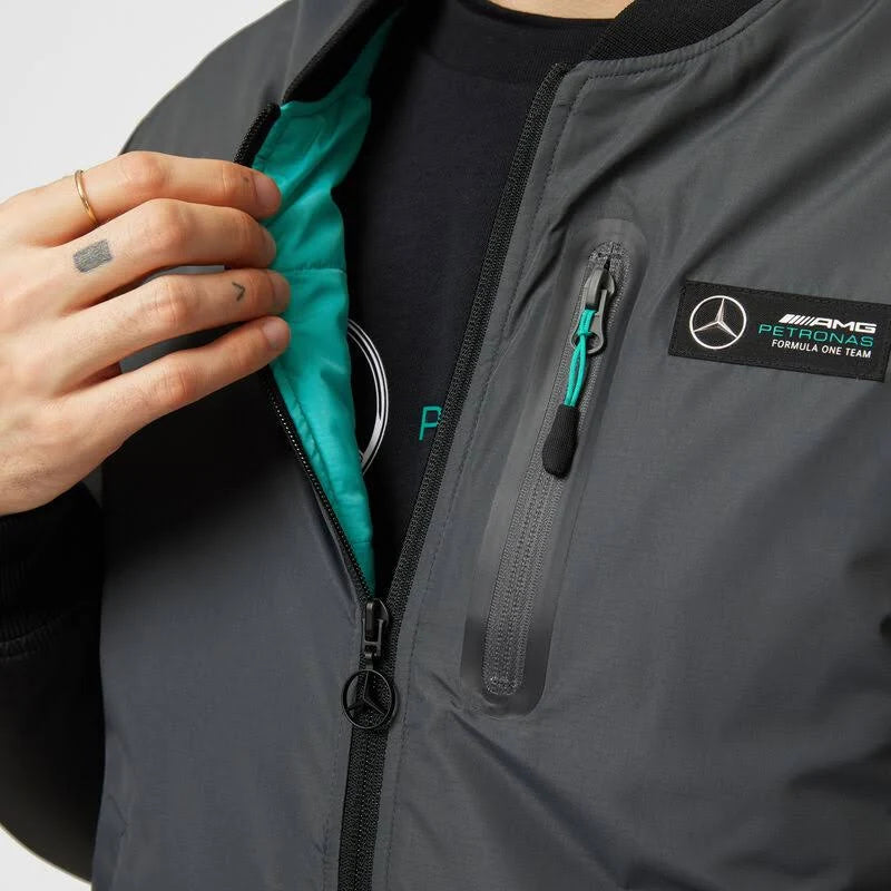 Mercedes AMG F1™ Team Men's Bomber Jacket - Black and Grey