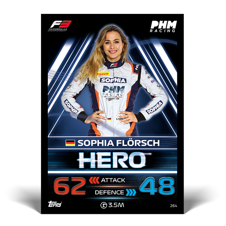 2023 PHM Racing Sophia Flörsch F3 Hero Formula 1 Turbo Attax 2023 Official Topps Trading Cards Red 