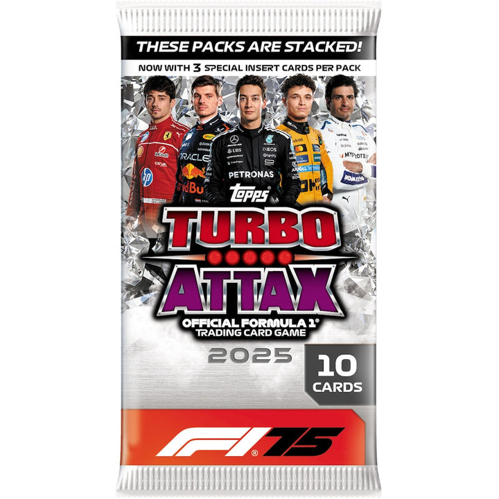 2025 Formula 1 Topps Turbo Attax Trading 10 Cards Per Pack  - Multicolour