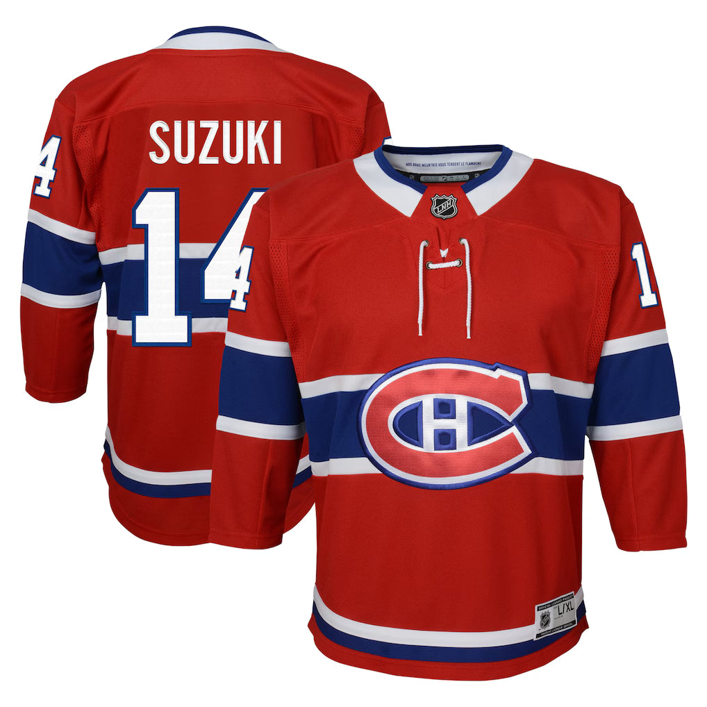 Montreal Canadiens NHL Authentic #14 Nick Suzuki Kids Youth Jersey - Red