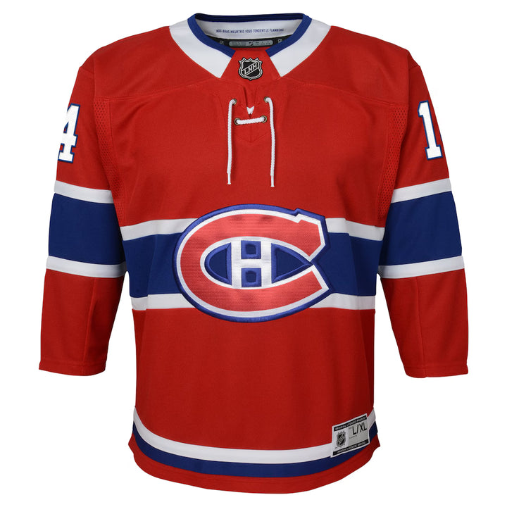 Official Outerstuff Montreal Canadiens NHL Authentic #14 Nick Suzuki Kids Youth Jersey - Red