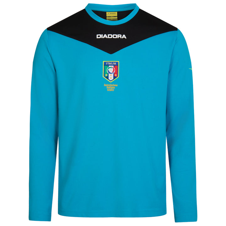 DIADORA FIGC Italia Football Federation Long-sleeved Referee Training Jersey - Men - Atoll Blue