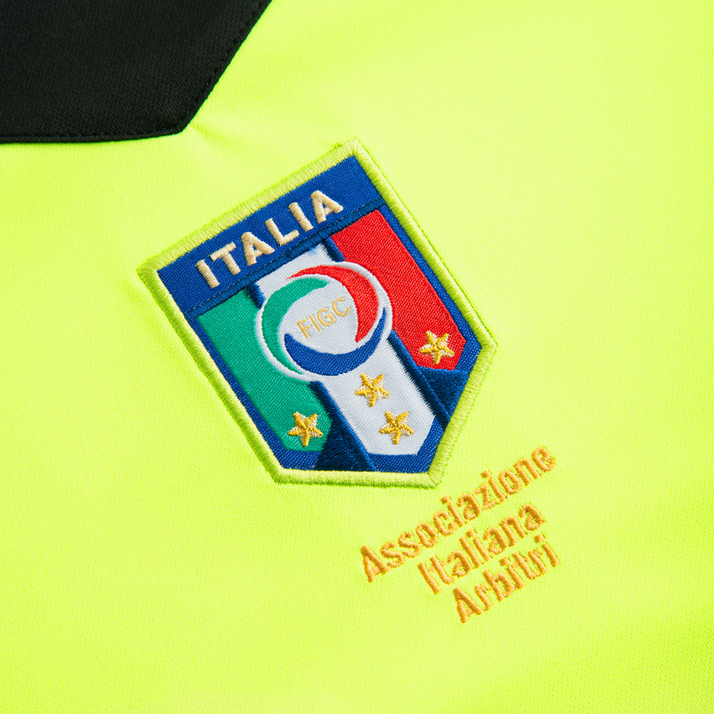 DIADORA FIGC Italia Maillot d'entraînement d'arbitre à manches longues - Homme - Jaune Fluo