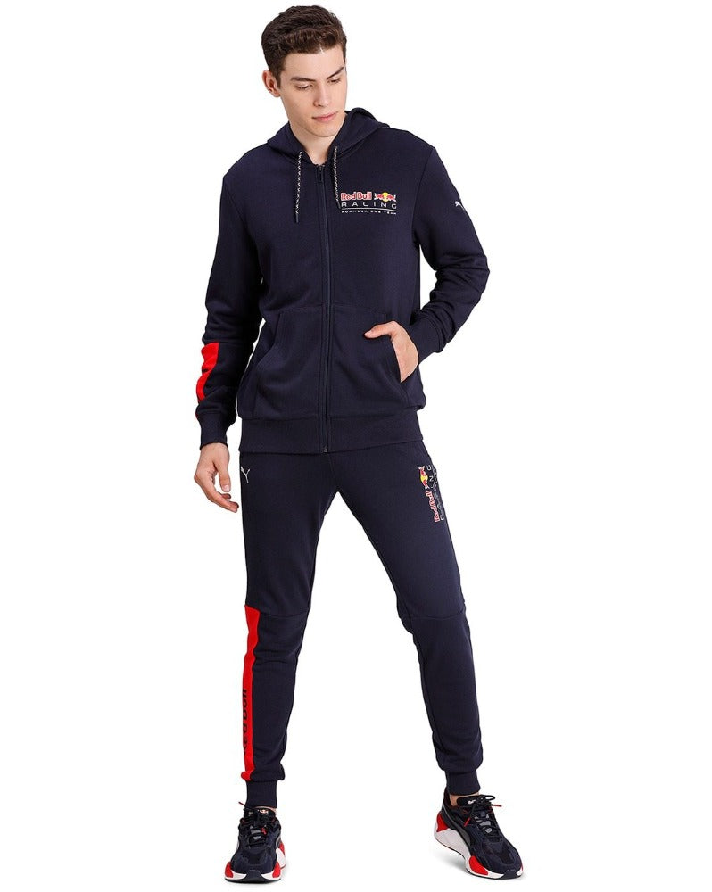 Puma Red Bull Racing Logo Hoodie Sweat Jacket - Men - Navy