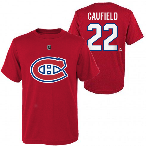 MONTREAL CANADIENS - T-SHIRT - RED 22 - COLE CAUFIELD