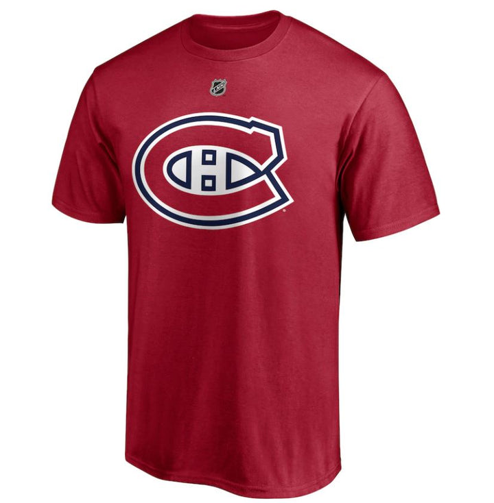 Montreal Canadiens Men Fanatics #22 Cole Caufield T-shirt  - Men - Red