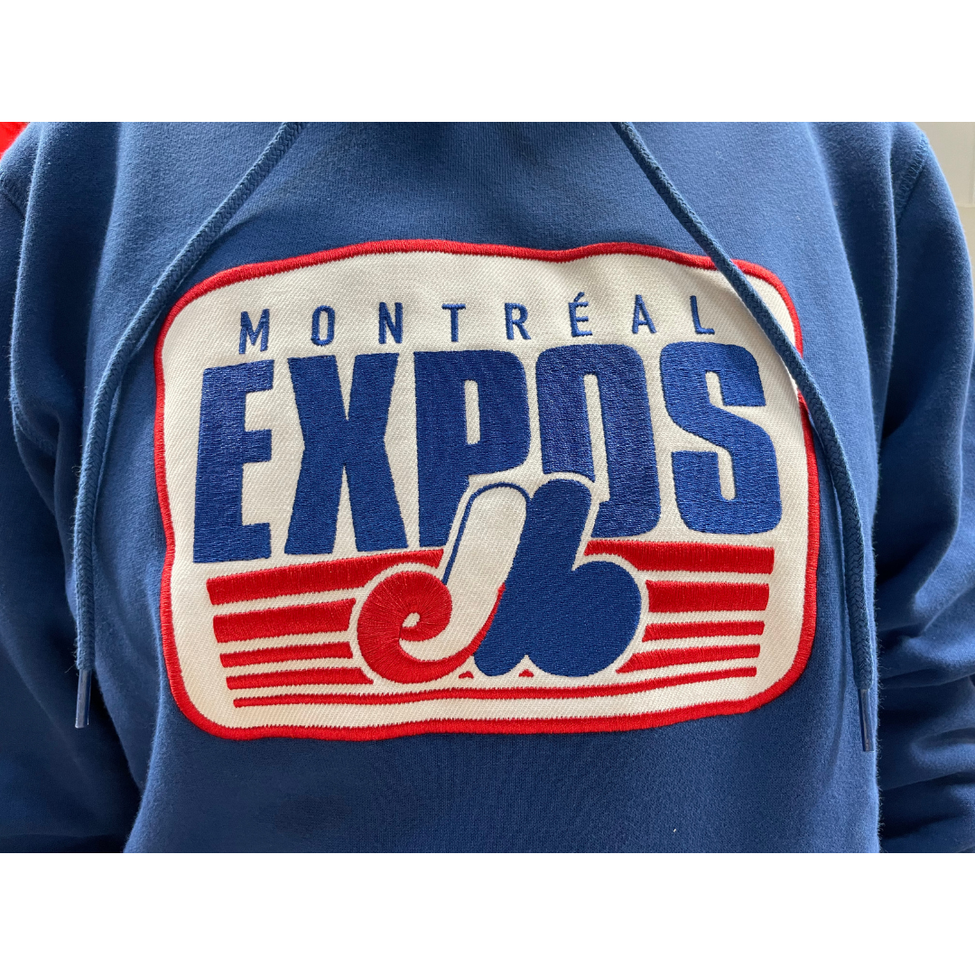 Men's Nike Royal/Light Blue Montreal Expos Cooperstown Collection V-Neck  Pullover Windbreaker