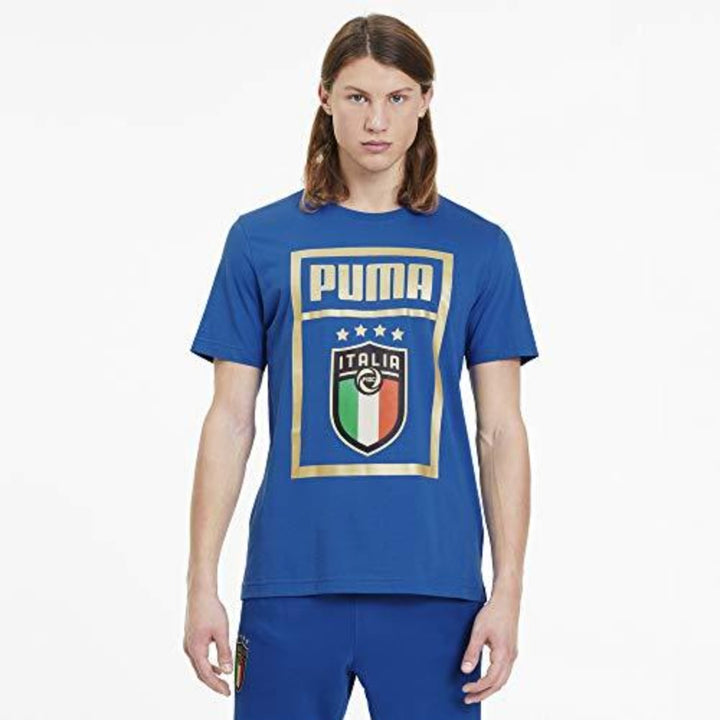 FIGC Puma Italia Soccer Team T-shirt - Men - Blue