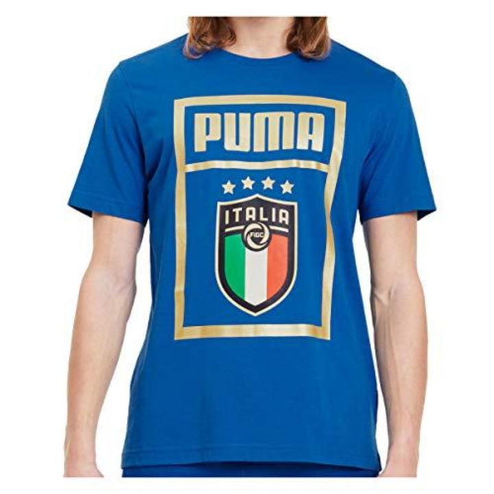 FIGC Puma Italia Soccer Team T-shirt - Men - Blue