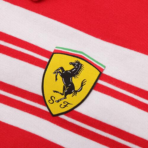 Scuderia Ferrari Slim Fit Striped Polo - Men - Red – FANABOX™