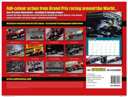 Autocourse 2014 Grand Prix Calendar: September 2012 - December 2013: F1 Grand Prix calendar (Autocourse Calendars) - Accessories - Multicolor
