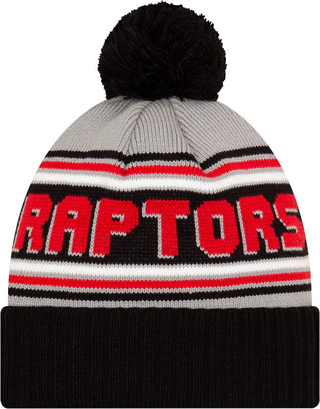 Toronto Raptors New Era® Pom-Pon Toque Winter Beanie - Men - Black