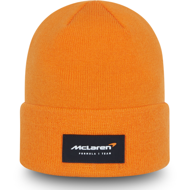 2022 McLaren F1™ Team NEW ERA Knit Winter Beanie Men or Women Papaya Orange